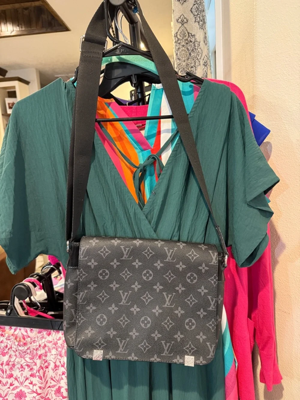 Louis Vuitton Monogram Eclipse Crossbody Bag - Black/Gray - Picture 1 of 4